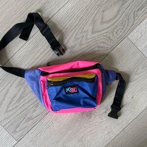 Colorful vintage 80s Fanny Pack with Adjustable Strap